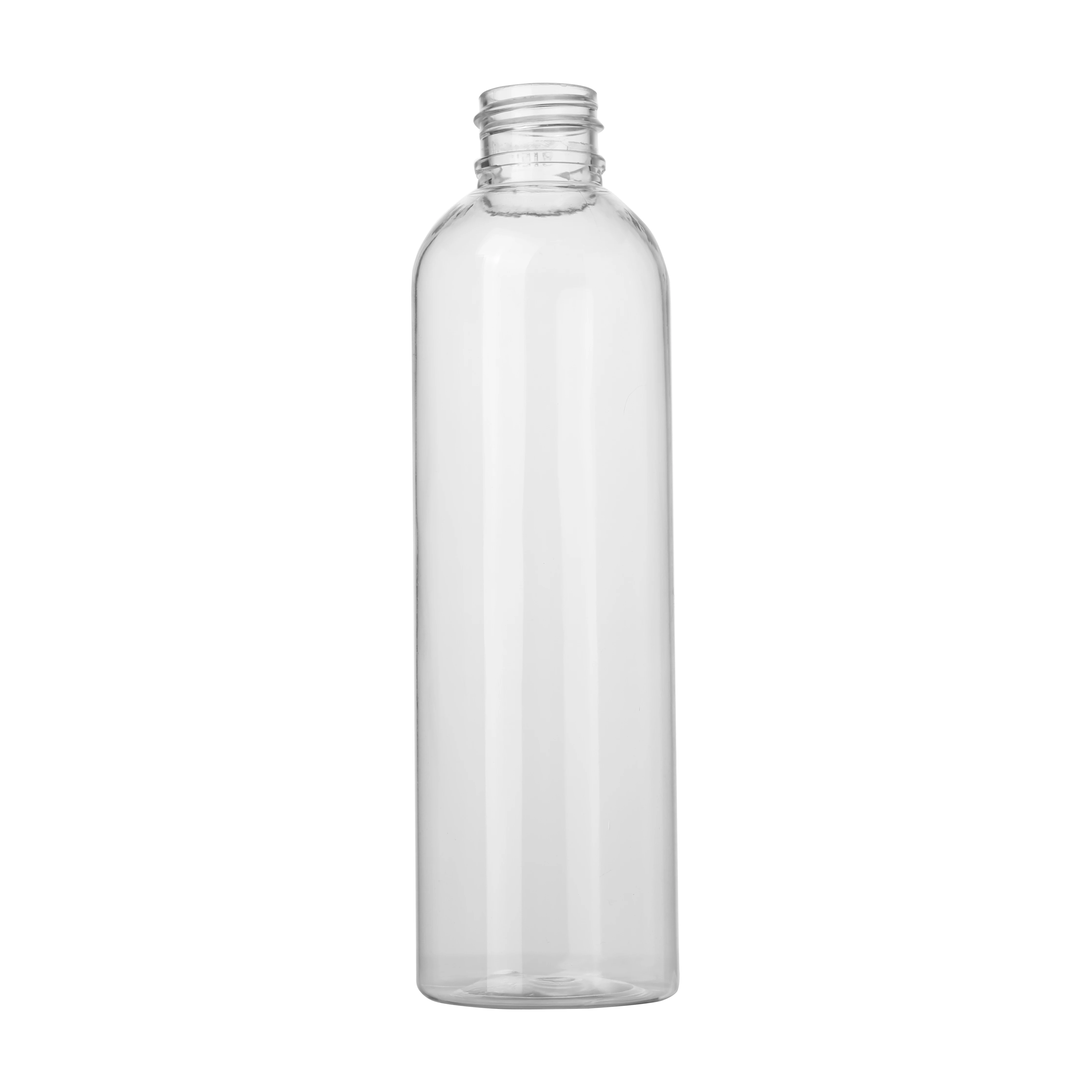 60ml 2oz 120ml 4 ounce Refillable with Black Press Down Disc Cap PET RPET Round Cosmo Plastic Bottle with Twist Tops