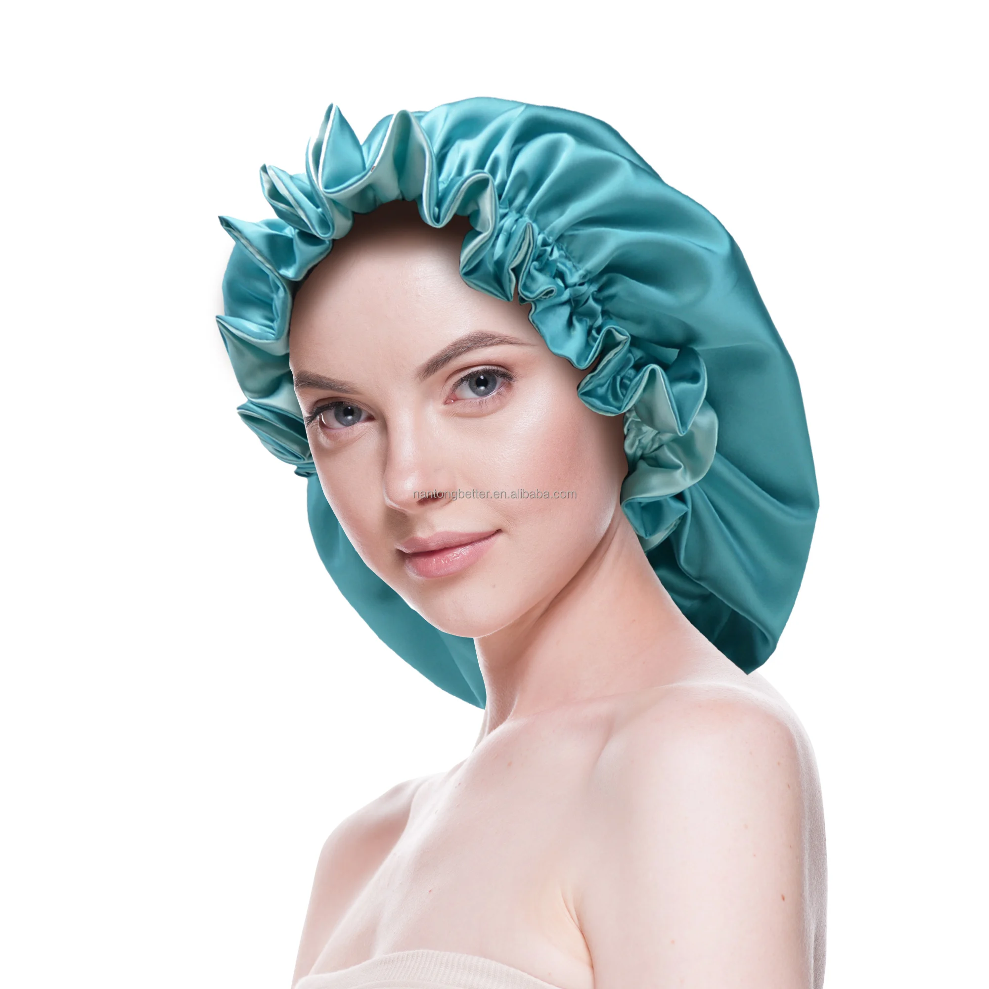 Wholesale Multi-Color Reversible Double Layer Adjustable Women Sleeping Cap Plain Silk Hair Satin Bonnets