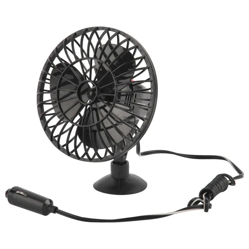 High Quality Car  Air Cooler  12v 12 volt dash, Stick-on oscillating cigarette plug lead van