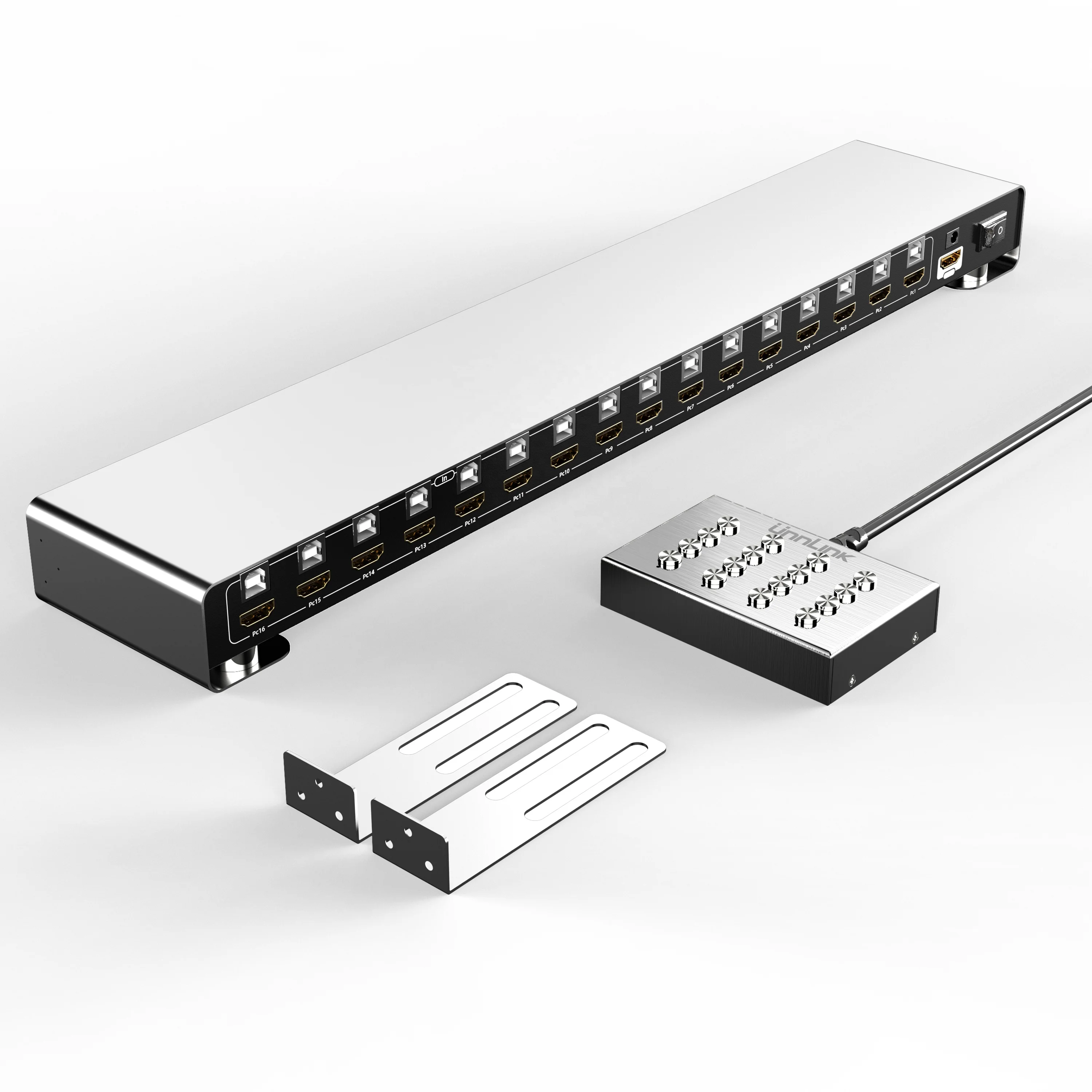 16 Ports HDMI KVM Switch 4K 16 In 1 Out Video Switcher ODM OEM
