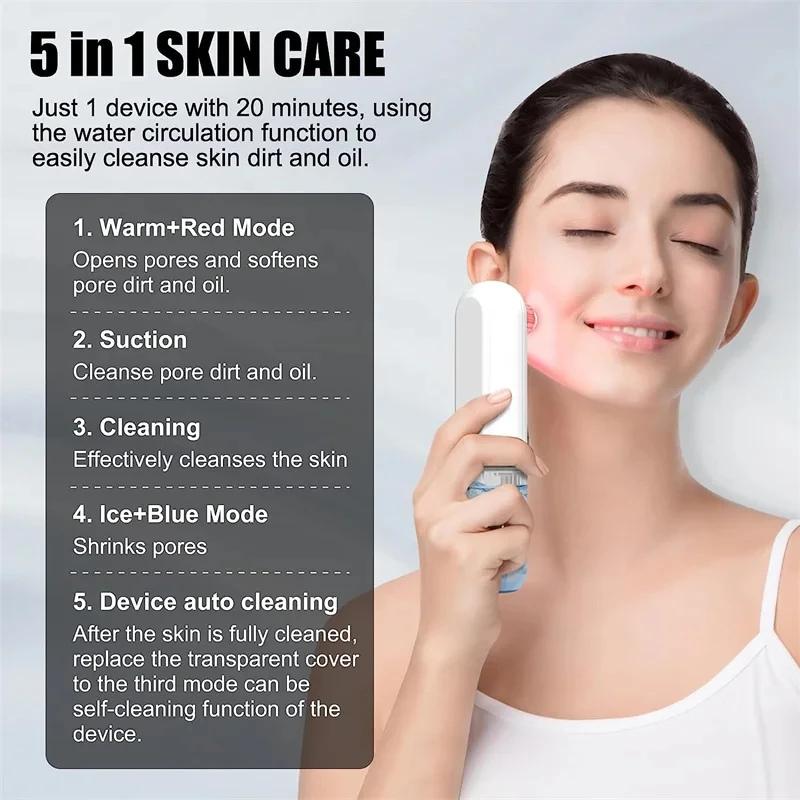 Blackhead Pore Vacuum Cleaner Remover Machine Dead Skin Electric Acne Remove Blackheads Suction Extractor Tool Kit Rechargeable