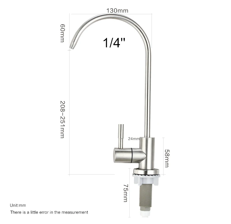 Ceramic Valve Core Water Purifier Filter Tap Reverse Osmosis Drinking Faucet SUS304 Kitchen Faucet