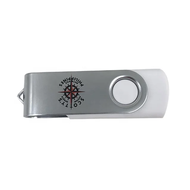 Hot Sale Custom Logo Swivel Flash Memory Drive 64GB 128GB Metal USB Stick Promotional USB Flash Drive