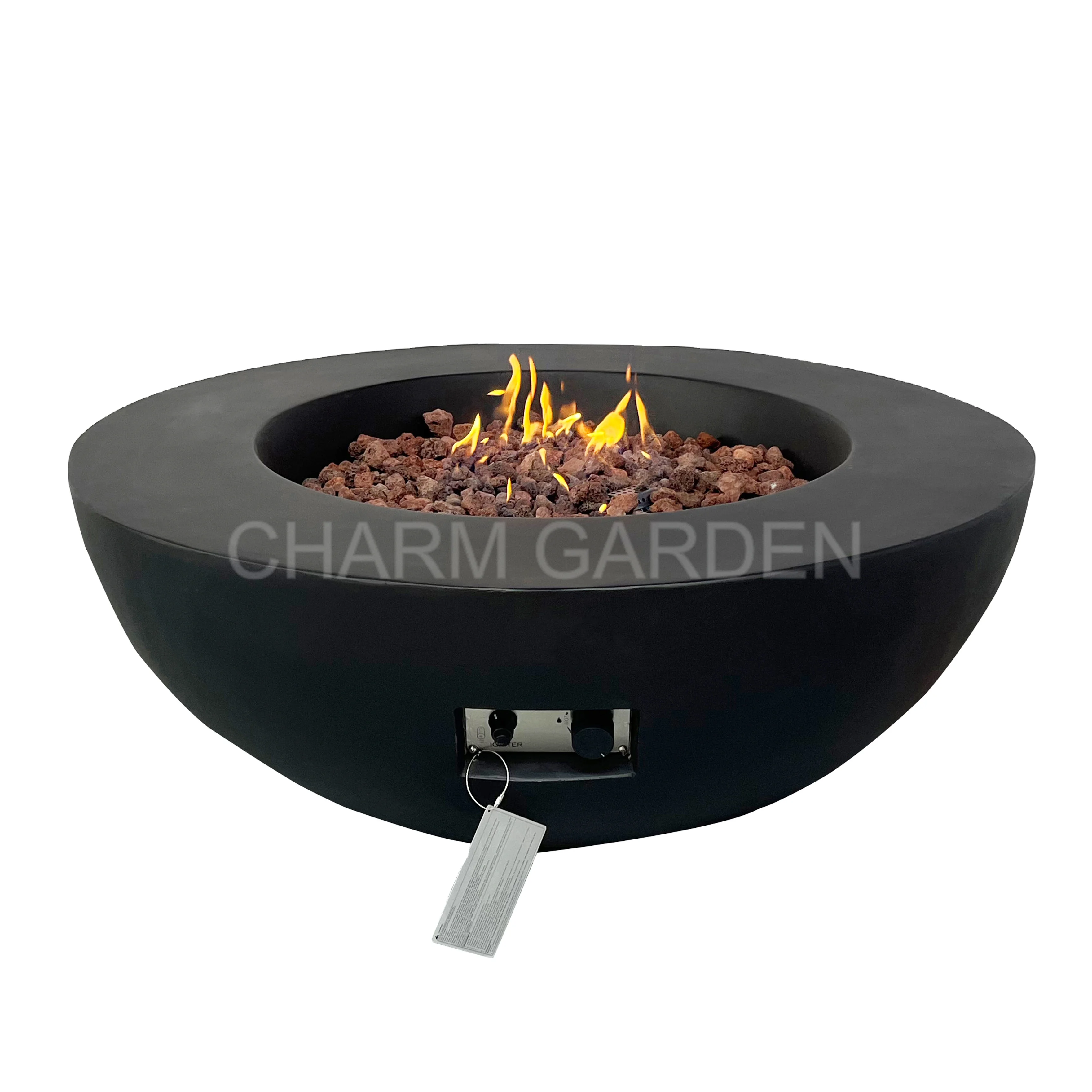 Gas Garden Outdoor Heating Luxury Furniture Coffee Black Round Fire Pit Bowl