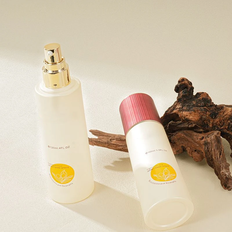 40ml 100ml 120ml High Quality Luxury Empty Flat Shoulder Skin Care Packaging Face Serum Lotion Pump Glass Bottle With Pump