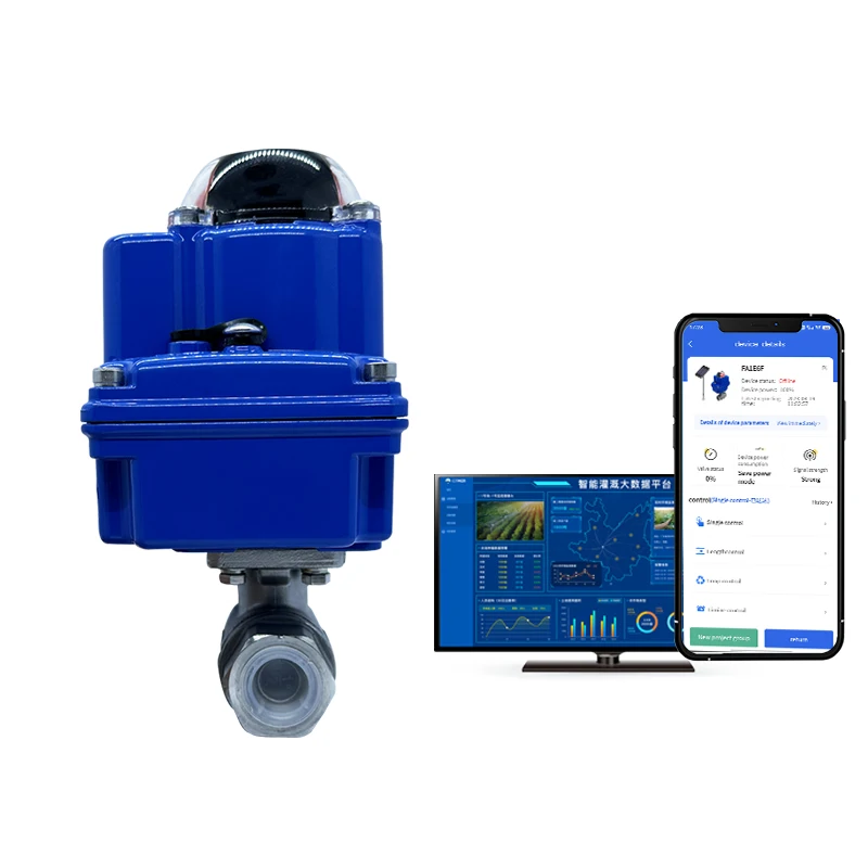 IOT LoRaWAN 4 Lora Intelligent Controlled Solar Powered Stainless Steel Actuated Ball Valves