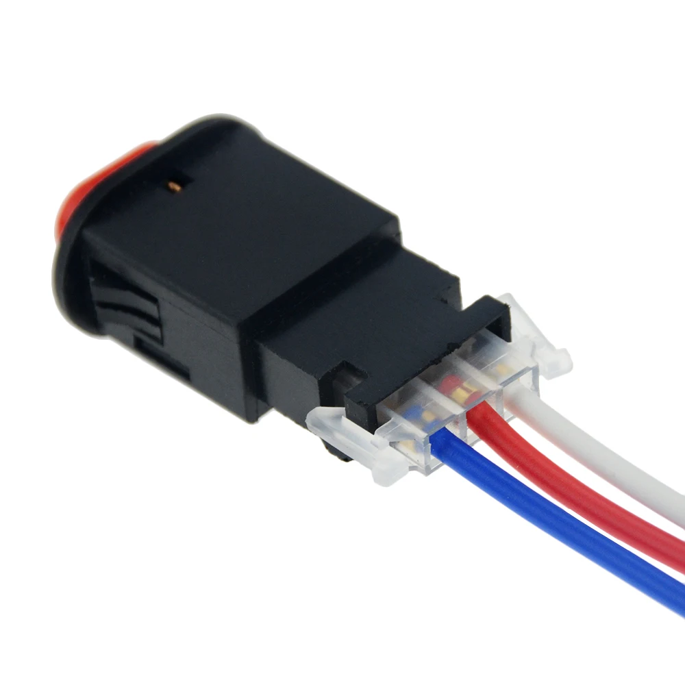 new Motorcycle Switch Hazard Light Switch Button Double Flash Warning Emergency Lamp Signal Flasher with 3 Wires Built-in Lock