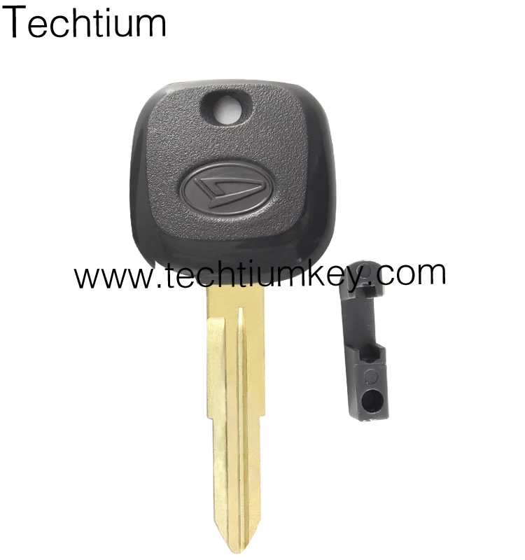 Techtiumkey  Car Transponder Key Case Shell for Toyota Camry Scion Daihatsu with Uncut Key Blade and Hole of Transponder Chip
