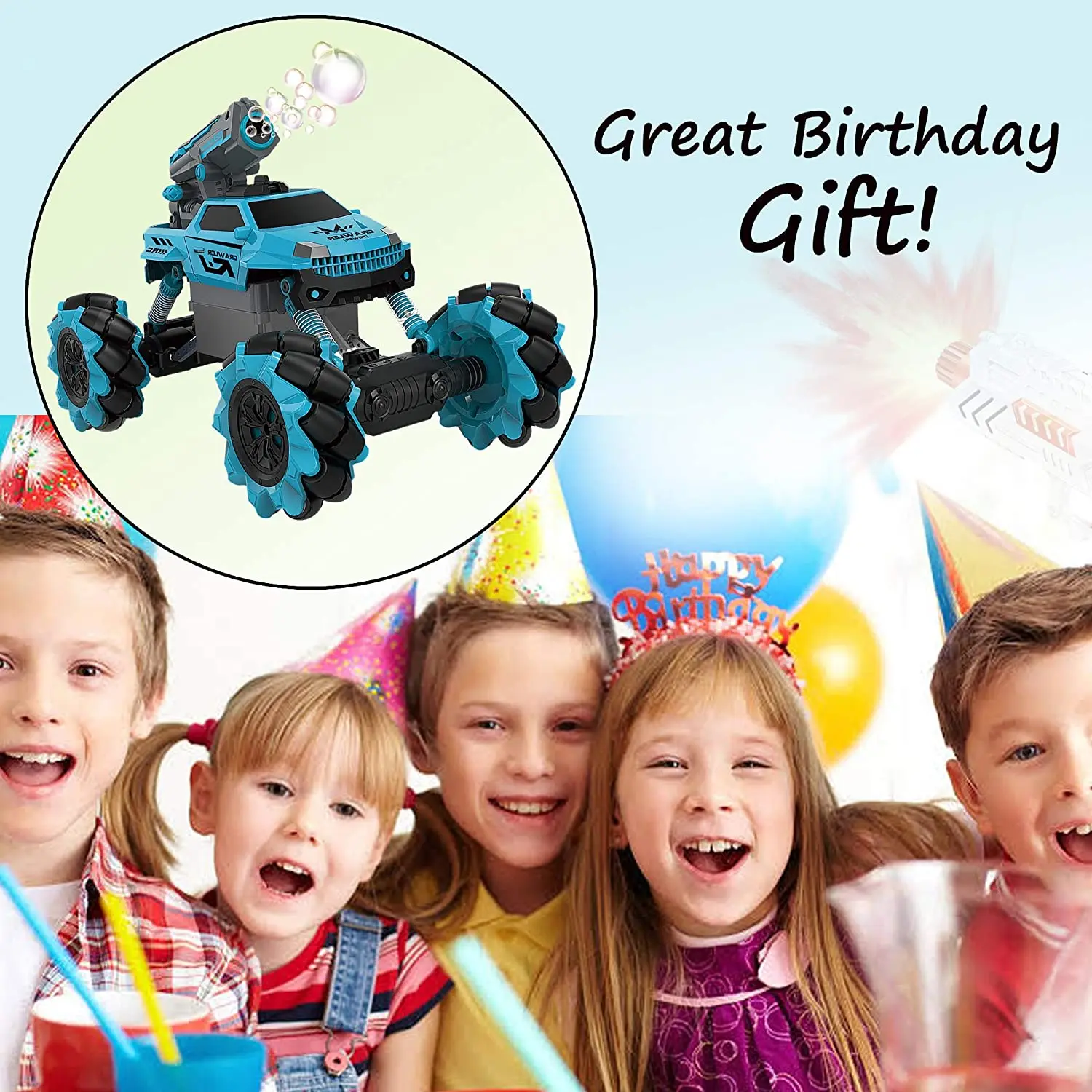 Remote control off road 2 in 1 bubble vehicle rc climbing toy car drifting