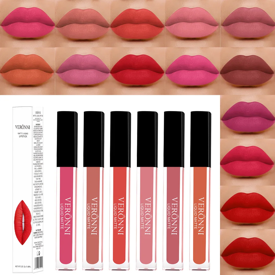 Waterproof matte lipstick 14 colors private label Non-stick Cup Long Lasting base nude lipgloss matte liquid lipstick