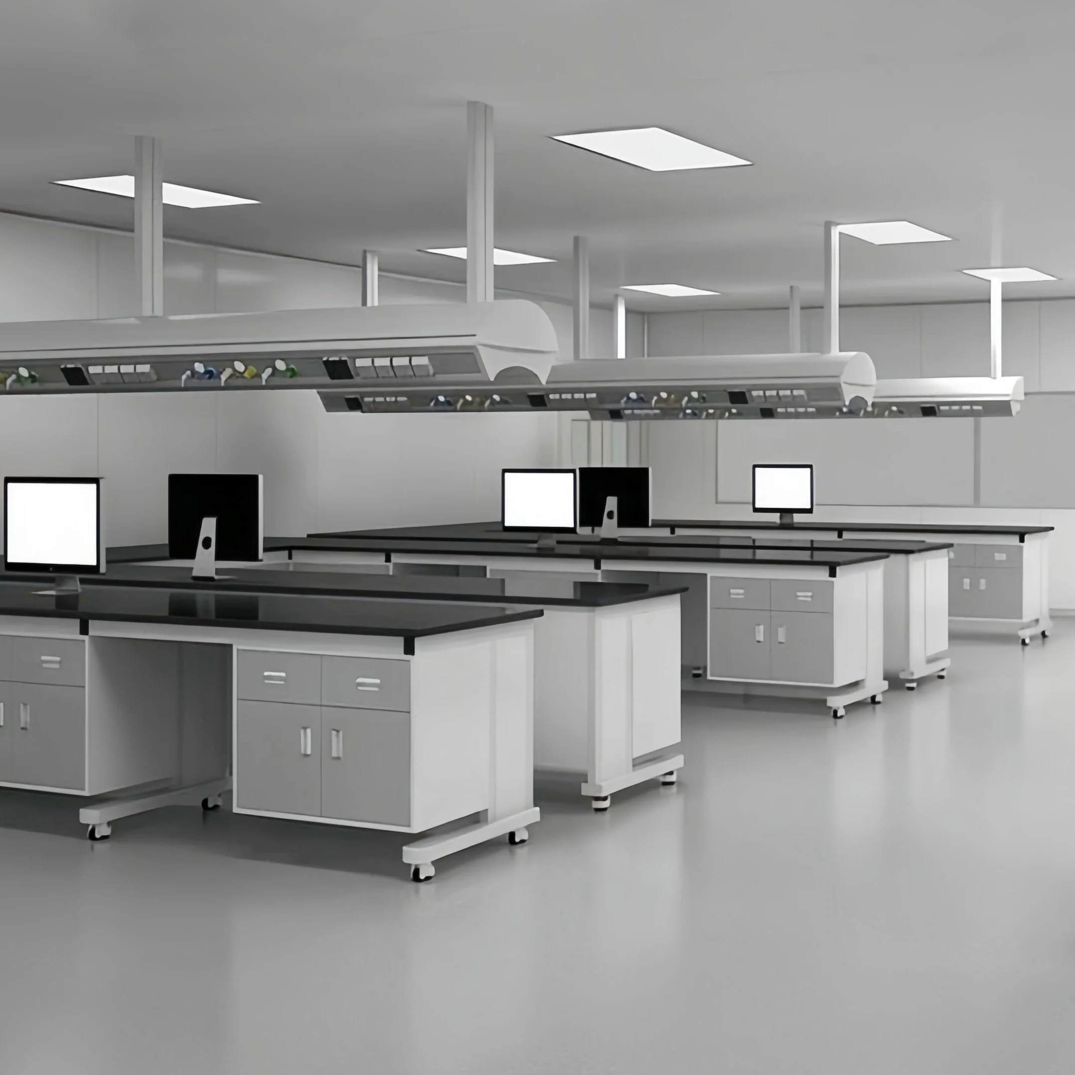 C-frame Lab Bench Workstation Science Mobile Chemistry Laboratory Working Table Customized Lab Furniture