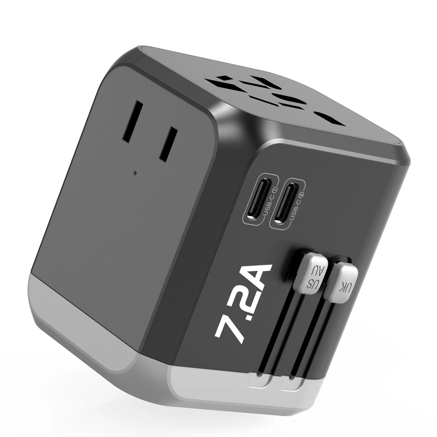 
Newest design universal travel adapter dual AC socket 3 USB type C quick charger adaptor 