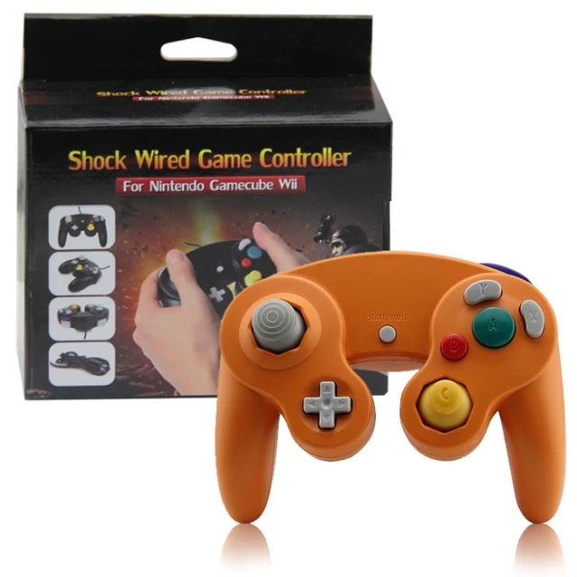 
HS-GC105 Orange Wired Game Controller for NGC For GameCube Gamepad controller Joystick 