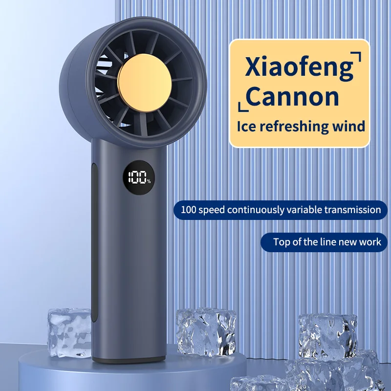 Wholesale 100 Speeds Adjustable Outdoor Desktop Handheld Mini Fan Personal Portable Rechargeable High Speed Turbo Fan