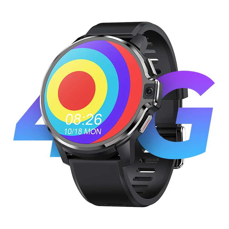 4G GPS Smart Watch DM30, 4+64GB Men Sport Smartwatch, Dual Camera, 1.69 Inch 400*400, Heart Rate/blood Oxygen Test, 1050mah