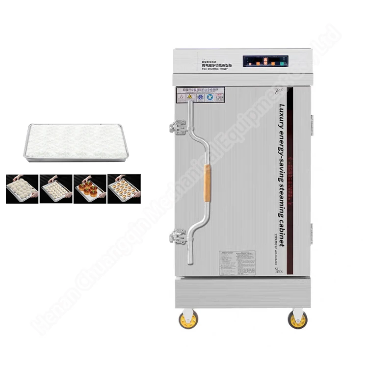 Electric control gas rice steamer food steamer 3 layers 500 watt steamer machine for food