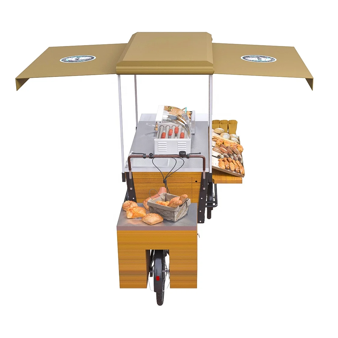2020 Best Price GAS Food Truck Electric Tricycle Cargo Bike Tricycle