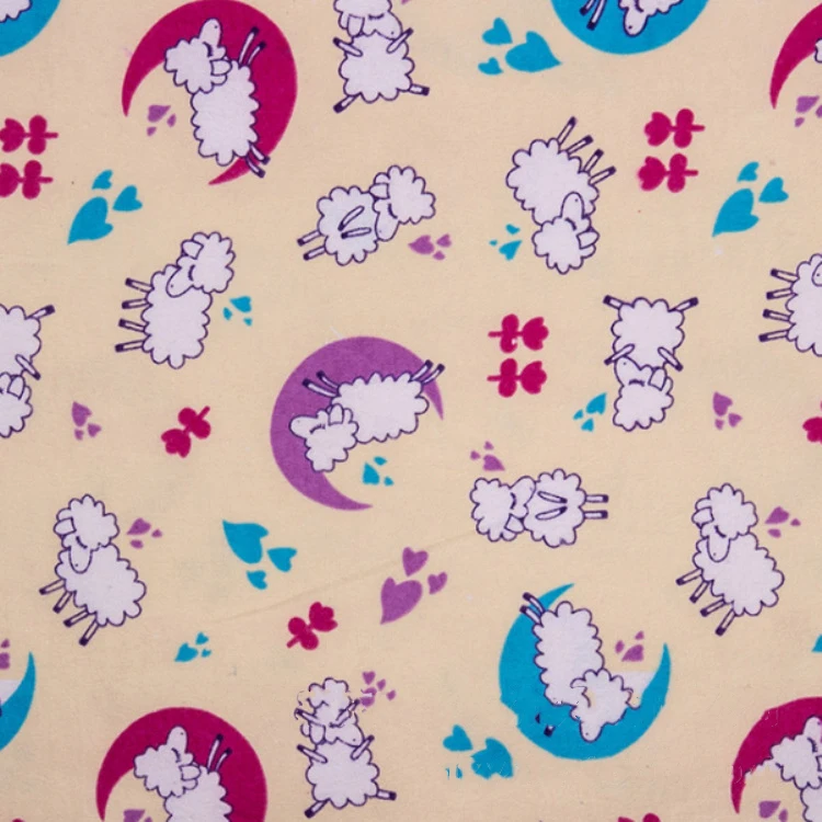 Fancy pattern customized animal print digital printed flannel fabric