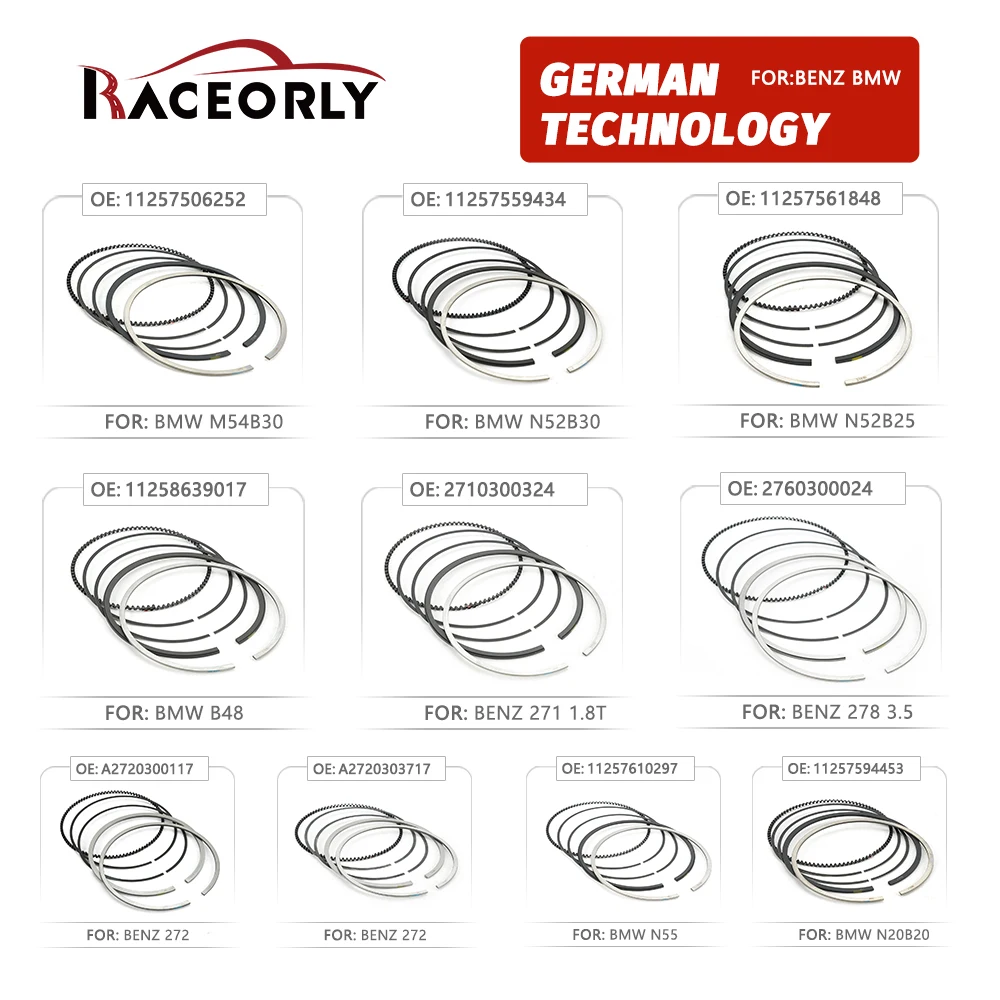 Raceorly Good Price Vehicle Engine System Parts bmw Piston Ring For BMW B48 11258693017