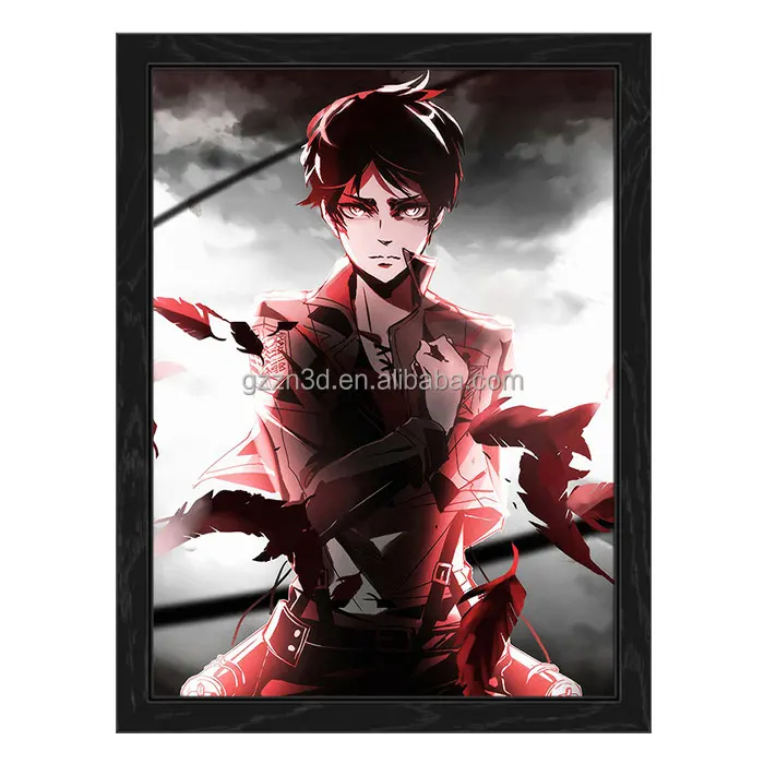 PET Stock  lenticular 3d anime poster for home decoration