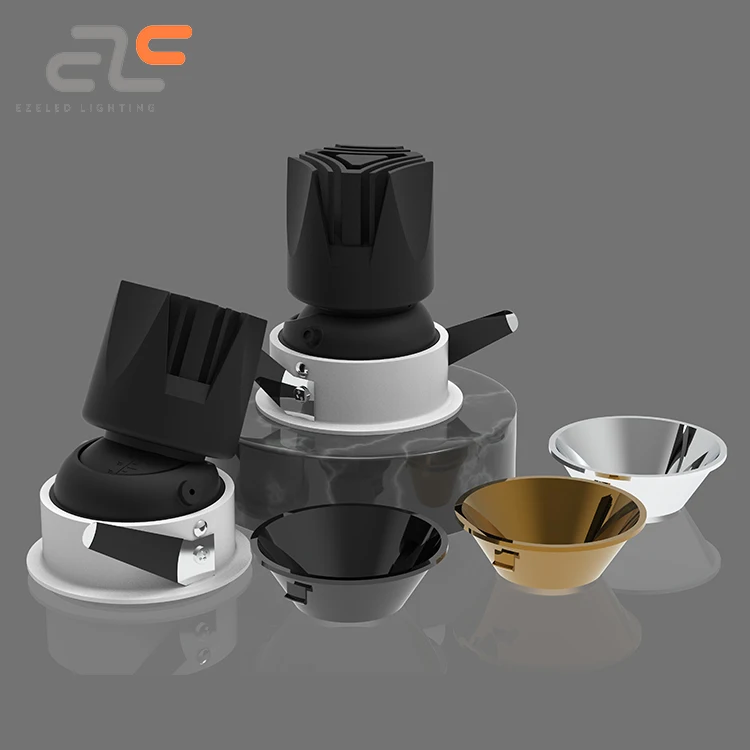 EZELED Hot Sale Dimmer Control COB Aluminum Ceiling Recessed Spot Light Lamp 7W 12W LED Spotlight