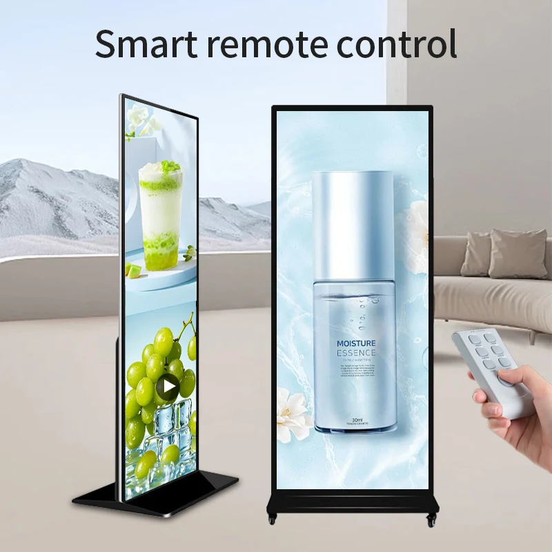 ZCLH 70/75/80/86 Inch Full Screen Digital Signage and Display Floor Standing Advertising Display Standing Kiosk Touch Screen