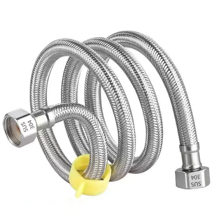 304 Stainless Steel Braided Pipe High Pressure Explosion-Proof Water Heater Cold And Hot Flexible Water Inlet Hose