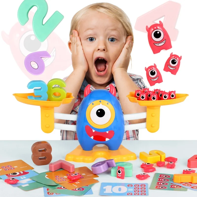 Kindergarten Early Montessori Toddle Mathematical Educational Toy Balance Counting Math Game Toys For Kid