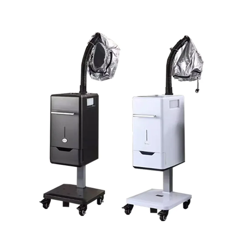 R New Professional Hair Salon Use, Hooded Nano Steam Machine Deep Nourishing Repair Frizzy Hair Care Equipment