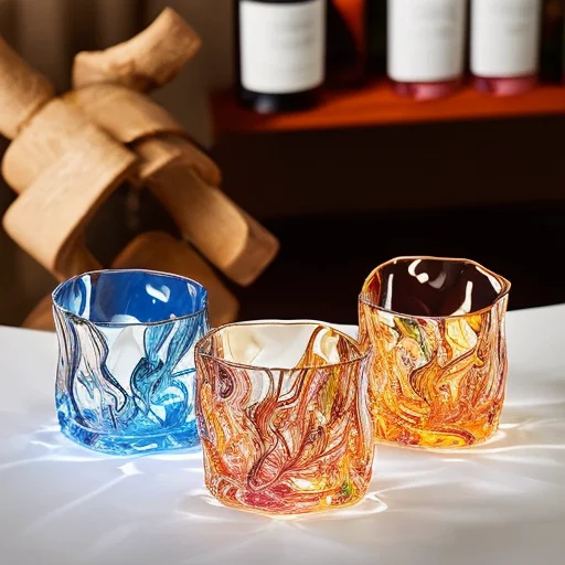 High Appearance Level Twisting Glass Cup Tumbler Revolving Water Cup