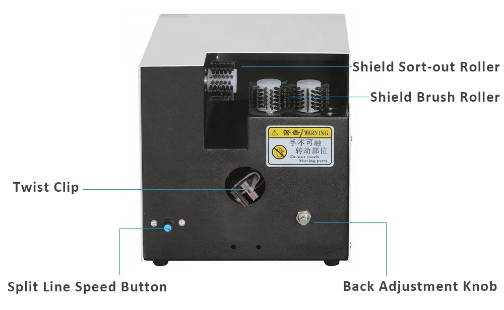 High quality Max.8mm Multi-function shielding wire cables shielded Splitter Braided wire brushing and twisting machine