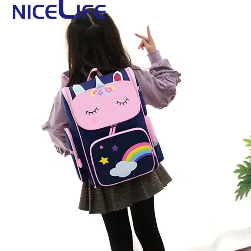 Hot Selling Kids Trolley Schoolbags 2Pcs Unicorn Backpack Pencil Bags Set Large Capacity Trolley Backpack For Girls