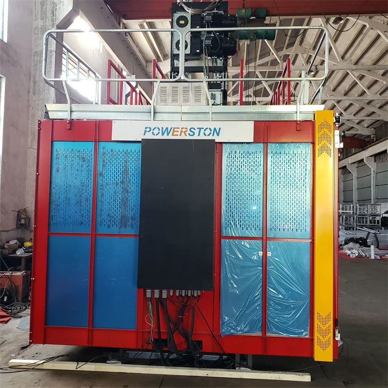 SC200/200TD Double Cage Construction Building Hoist Cargo Lifter