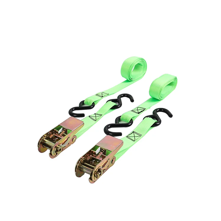 Custom Logo 25mm 38mm 50mm Heavy Duty Cargo Lashing Belts Rachet Tie Down Ratchet Straps with Hook
