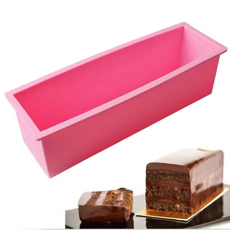 1200ml Silicone Baking Mold Cake Pan for Soap Making Rectangle Silicone Soap Mold Loaf