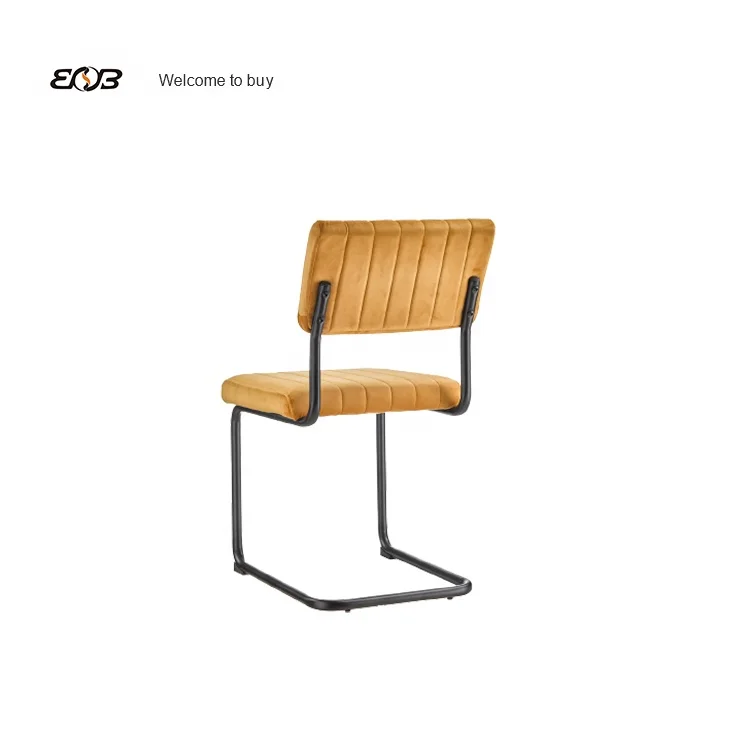 Velvet dining chair a comfortable supple chair with metallic legs