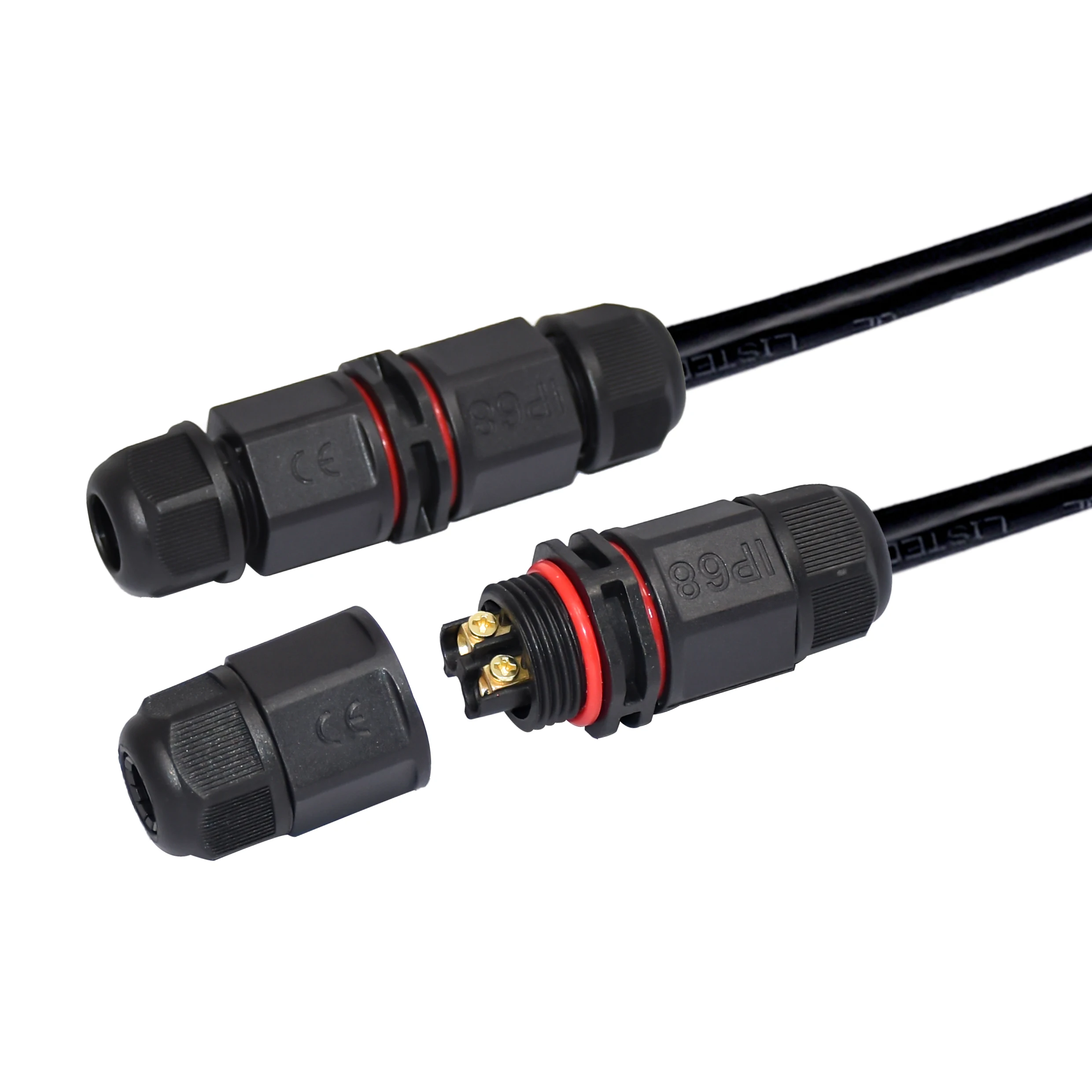 M19 M20 Outdoor power male female waterproof wiring harness connector for led cable 2 3 pin