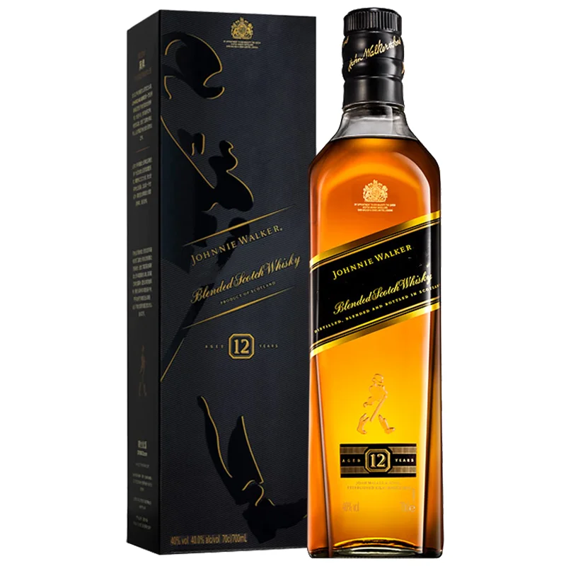 Foreign wine black square black brand 12-year blended Scotch Whisky by Wanshi