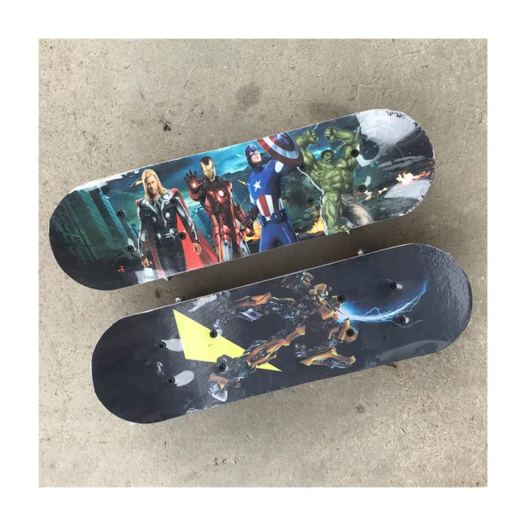 
Custom double kick skateboard deck graphic skate board for kids 10 year 