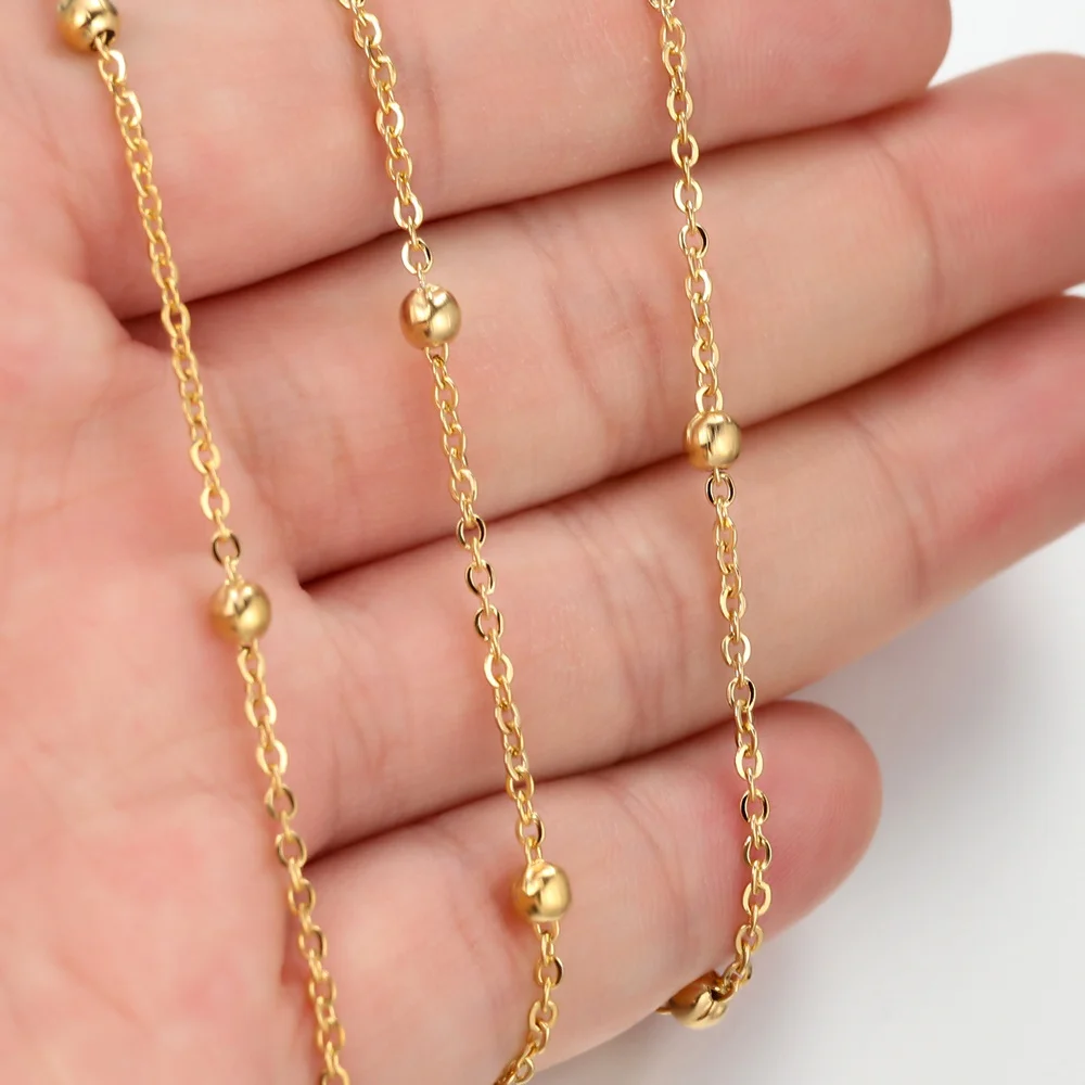 2 Meters Satellite Cable Link Beads Chains DIY Bracelet Jewelry Making Necklace Handicraft Anklets Accessories