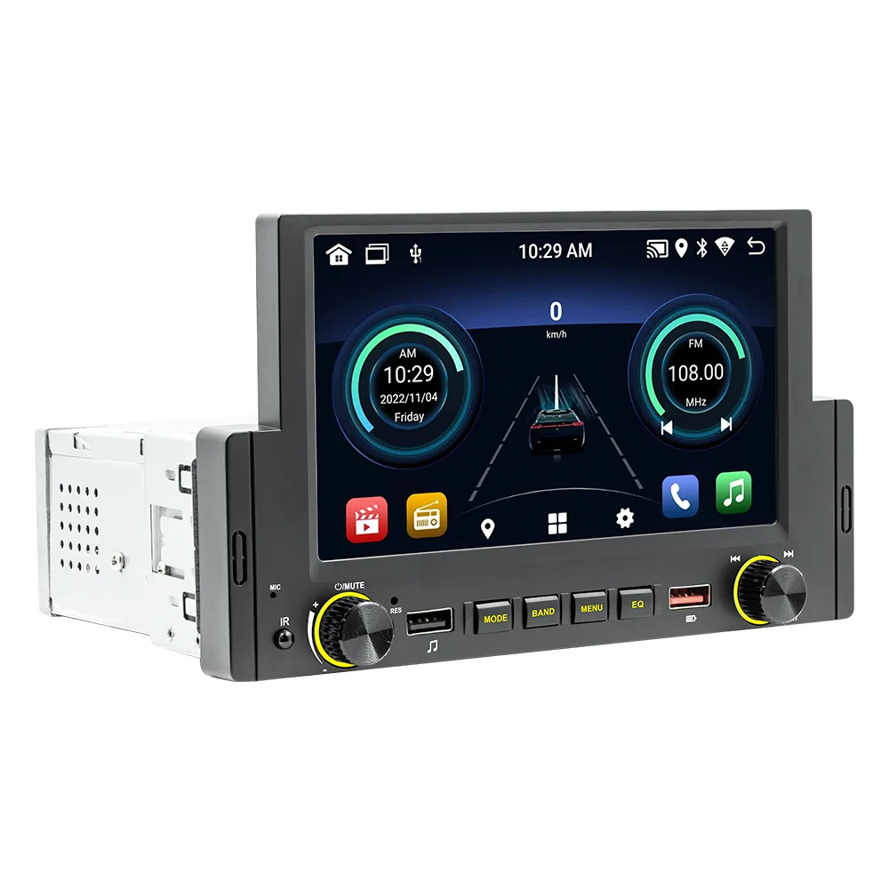 1Din F170  Car Radio CarPlay Android Auto Stereo Multimedia 6.2 Player  Mirror Link For Toyota Nissan Renault Head Unit
