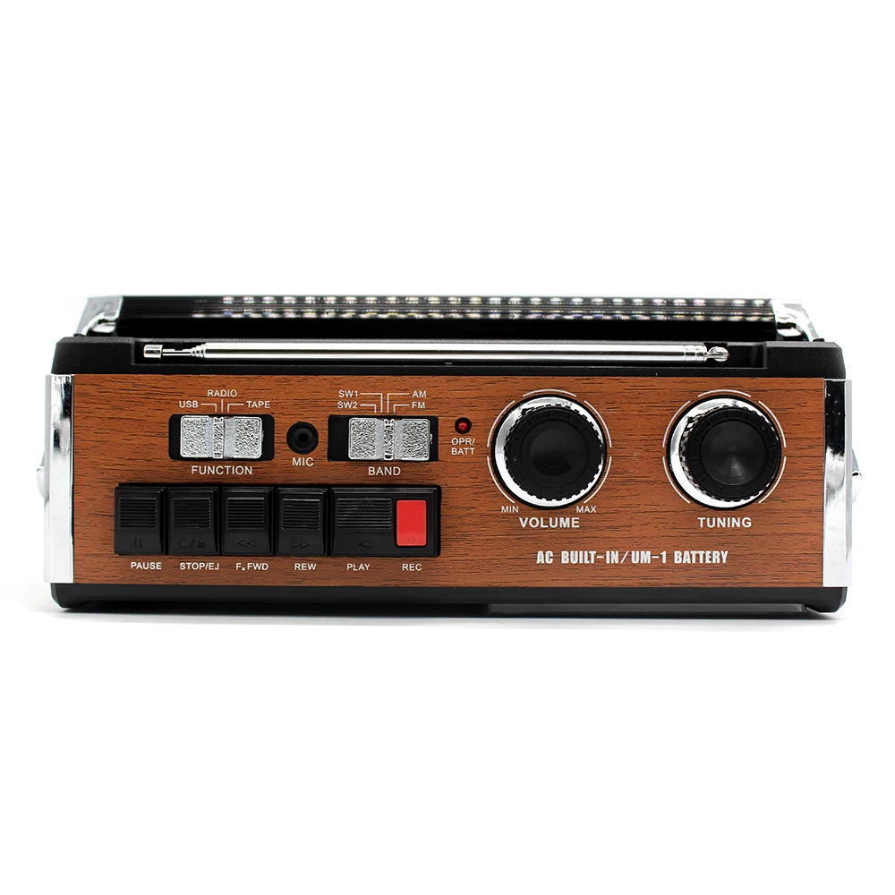 Hot selling classic cassette player portable radio speaker AC DC multiband radio  FP-319BT