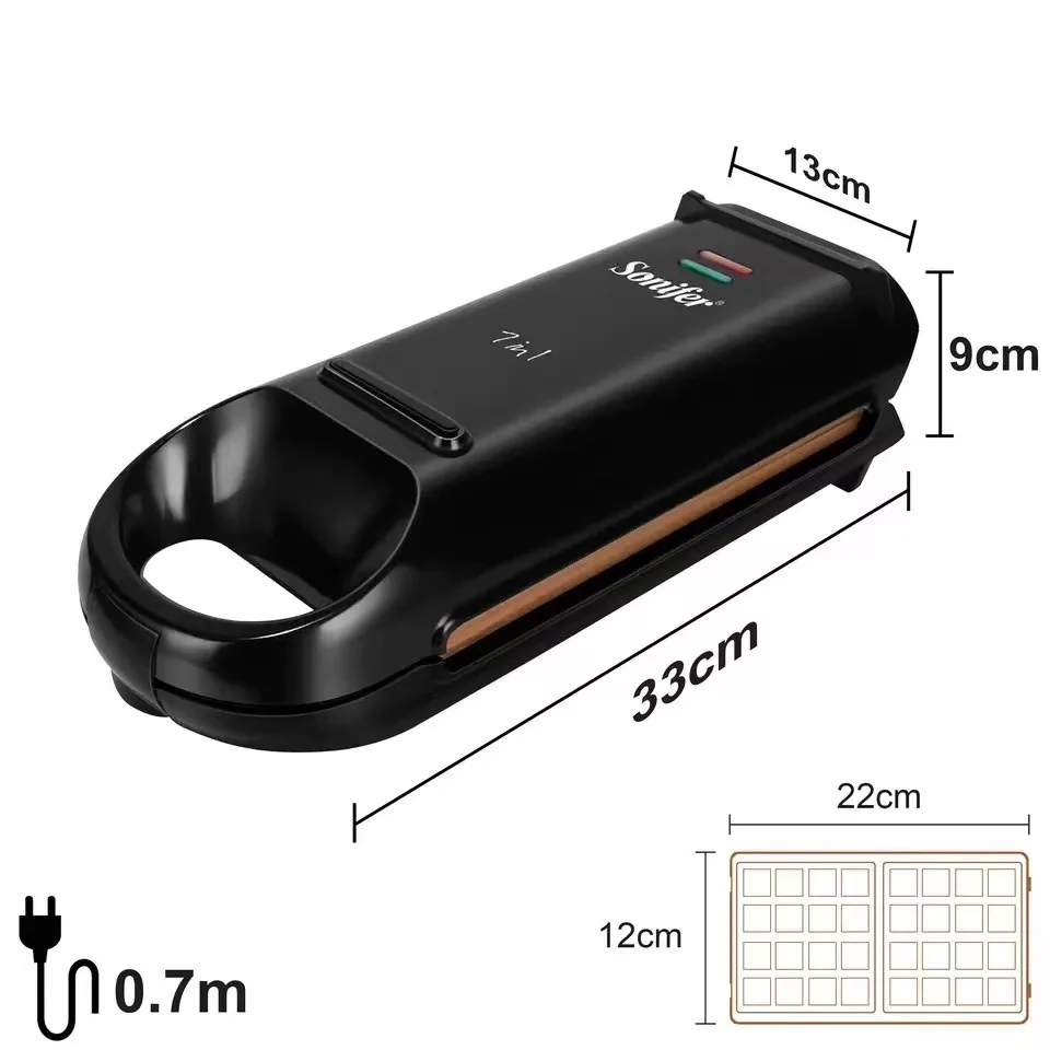 Sonifer SF-6121 home appliances multi plates for donut egg electric breakfast waffle sandwich maker 5 in 1