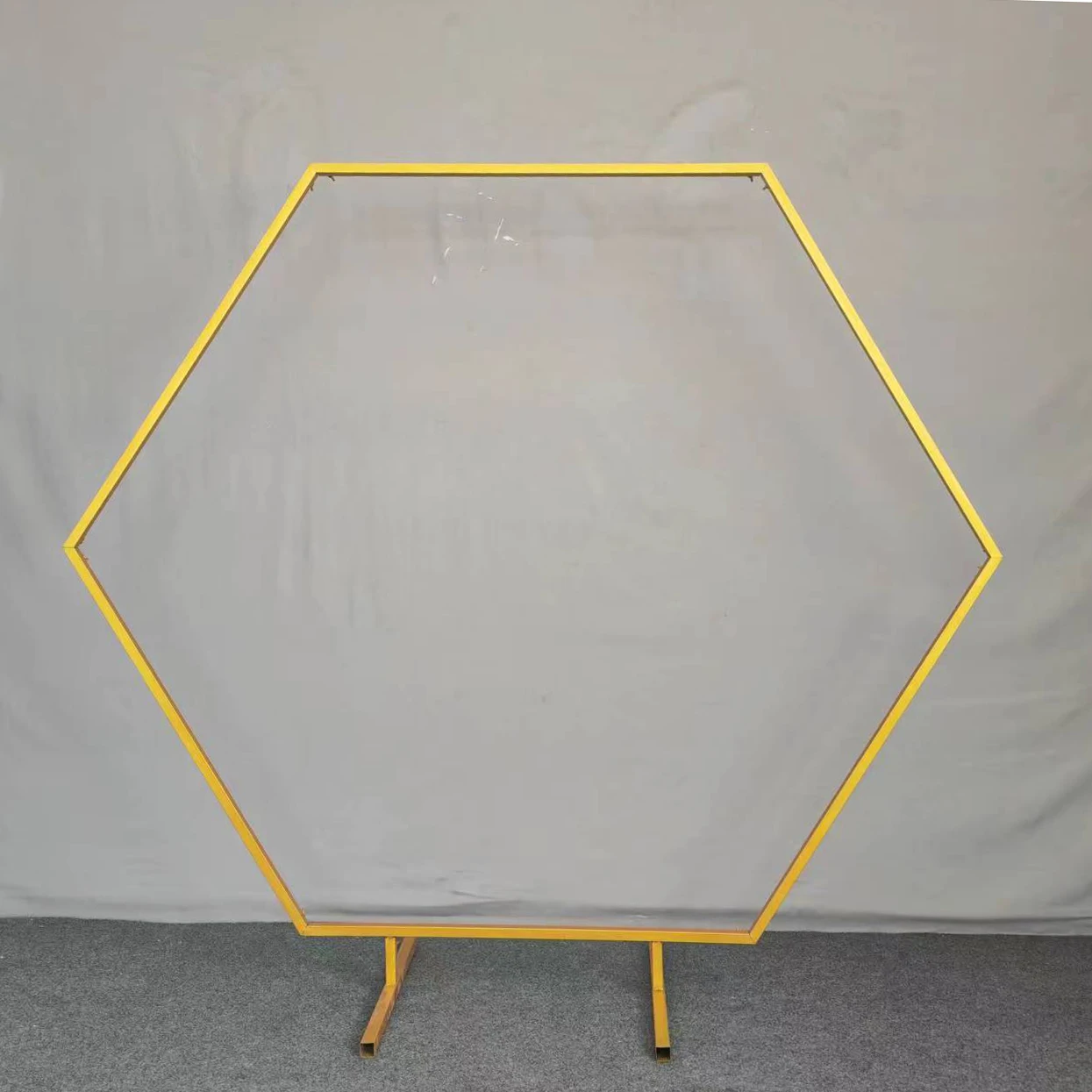 Wedding Scene Layout Wrought Iron Hexagonal Shelf Flower Display Stand For Welcome Area Background Wall Decoration