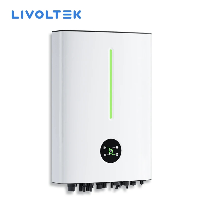 LIVOLTEK легко установить 3-6kW все в одном Гибридный Инвертор чистый синусоидальный солнечный инвертор с двойным MPPT встроенный BMS