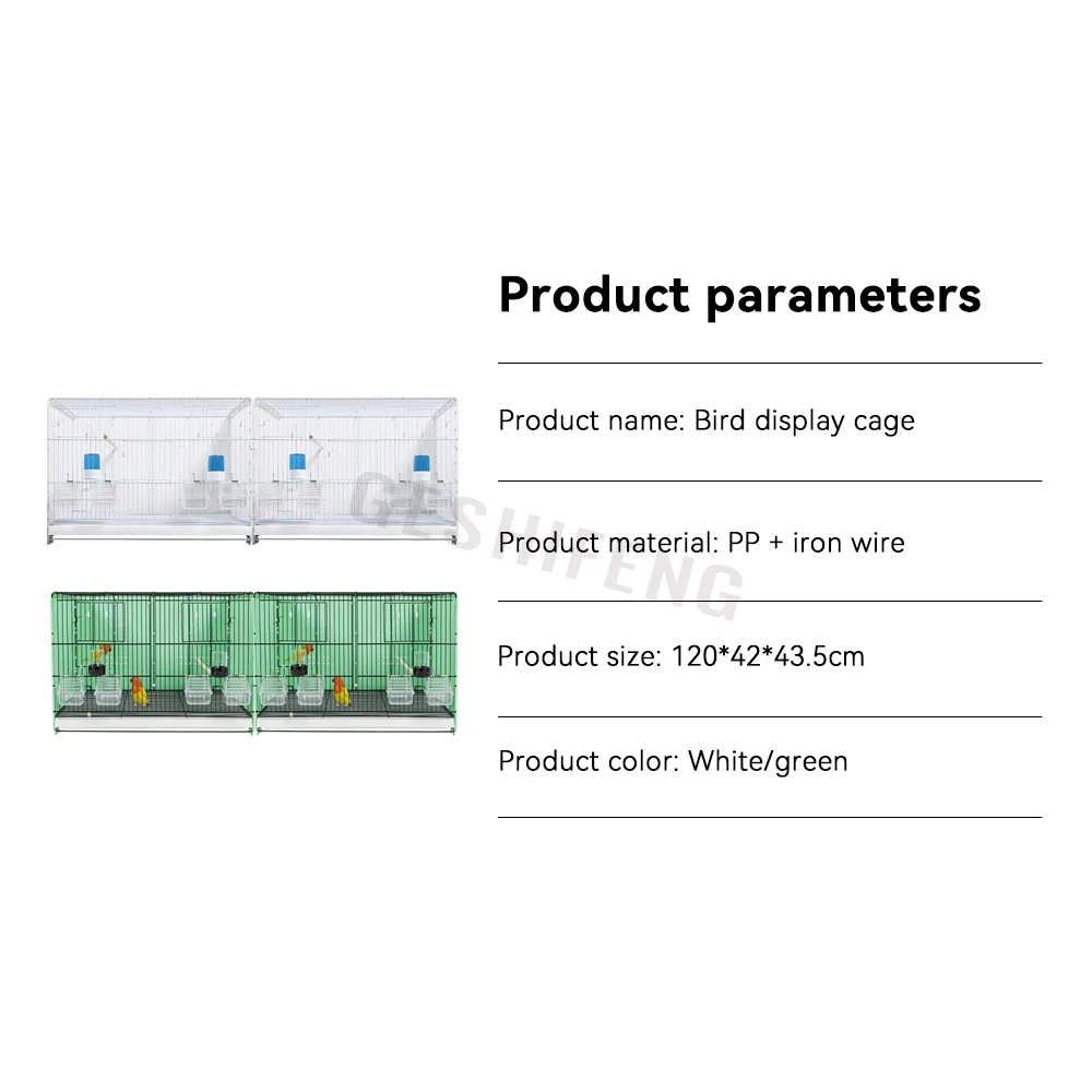 GESHIFENG Large Space 120CM Bird Cages Parrot Showing Cage For Birds Display With Food Box