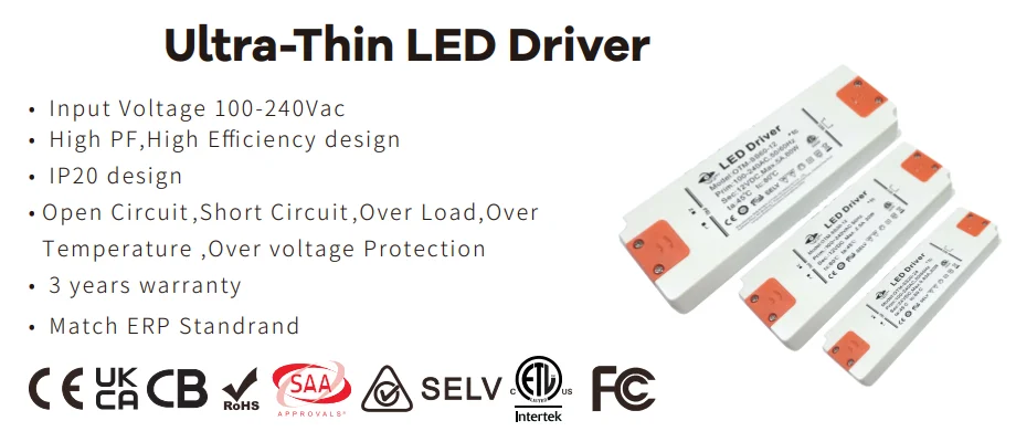 Светодиодный источник питания для освещения DC12V 24V 24W 36W 60W 100W Шкаф светодиодный трансформатор Импульсный светодиодные полосы драйверы