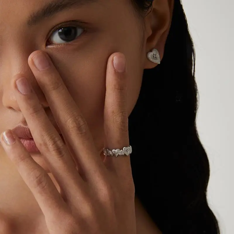 Designed for the Unique - Abrahams Heart Diamond 18K Gold Ring for Couples