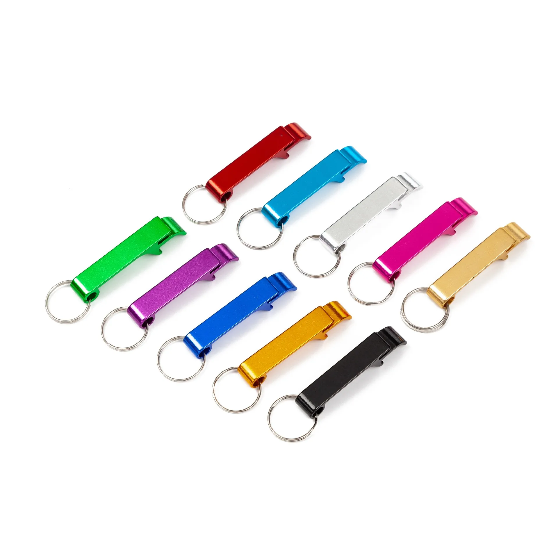 6.5*1.2cm Metal Beer Bottle opener Mini colorful aluminum Key chain