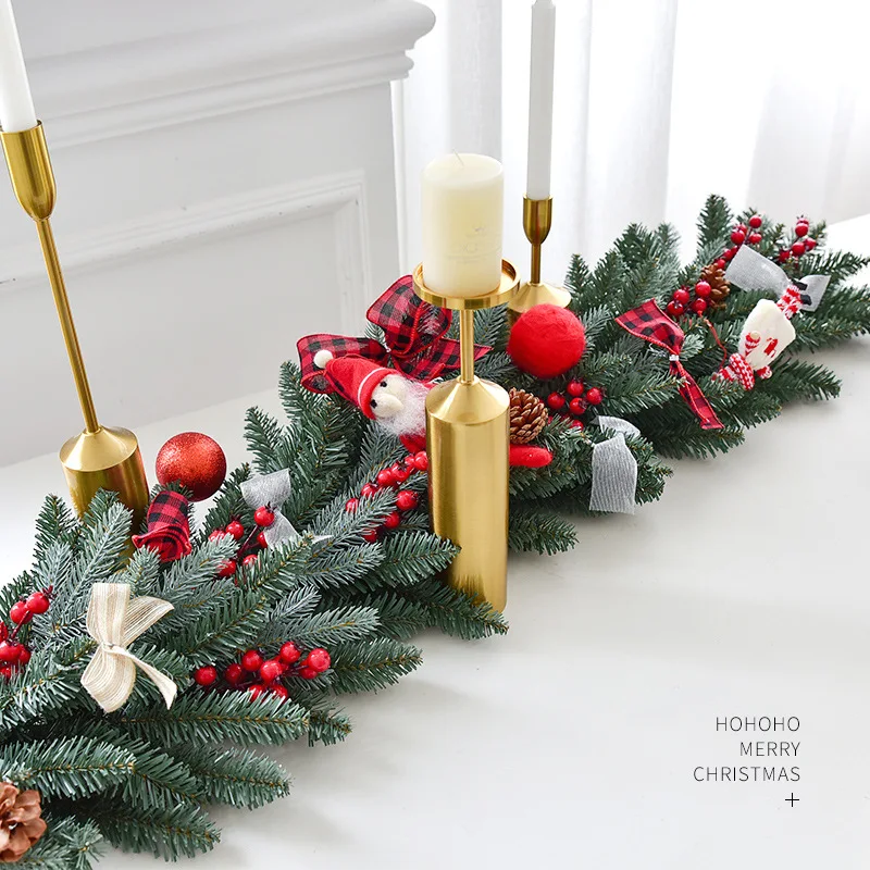 Indoor Decoration Garland Christmas Arch Kit Natural Rattan Artificial Christmas Swags